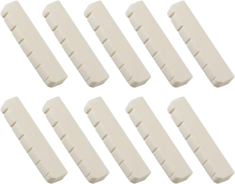 Domofa 43mm Guitar Slotted Bone Nut for Acoustic or Les Paul Guitar Replacement,Flat Bottom - Image 1